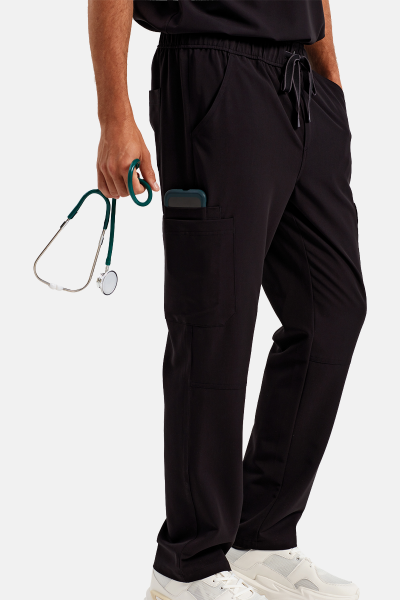 Herren Stretch Cargohose Move, Farbe: schwarz, Größe: S