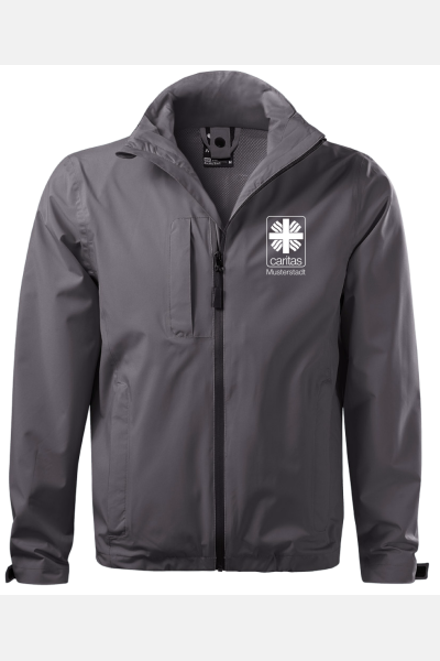 Unisex 3in1 Jacke Calysso - speziell für die Caritas, Farbe: schwarz, Größe: S mit Druck des Logos der Caritas auf der Brust