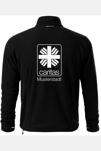 Unisex 3in1 Jacke Calysso - speziell für die Caritas, Farbe: schwarz, Größe: S mit Druck des Logos der Caritas auf der Brust