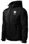Unisex 3in1 Jacke Calysso - speziell für die Caritas, Farbe: schwarz, Größe: S mit Druck des Logos der Caritas auf der Brust