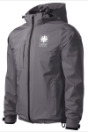 Unisex 3in1 Jacke Calysso - speziell für die Caritas, Farbe: schwarz, Größe: S mit Druck des Logos der Caritas auf der Brust