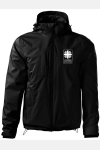 Unisex 3in1 Jacke Calysso - speziell für die Caritas, Farbe: schwarz, Größe: S mit Druck des Logos der Caritas auf der Brust