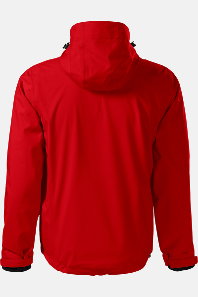 Unisex 3in1 Jacke Calysso - speziell für die Caritas, Farbe: rot, Größe: L mit Stick des Logos der Caritas auf der Brust