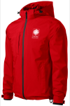 Unisex 3in1 Jacke Calysso - speziell für die Caritas, Farbe: rot, Größe: L mit Stick des Logos der Caritas auf der Brust