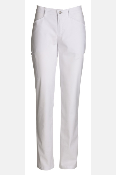 Damen Chino, weiß, hergestellt aus 63% Polyester /...