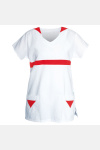 Seersucker Kasack Neele, Farbe: weiß/rot, Größe: M