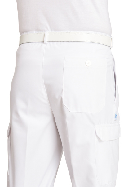 Herren-Cargohose Cedrik, mit Gummizugbund, weiß, Größe: 56