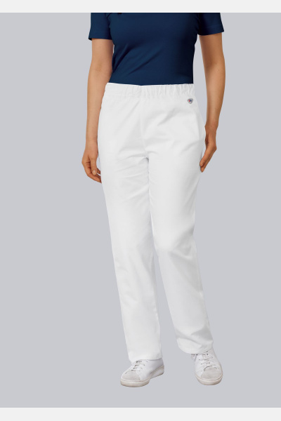 Fair produzierte Unisex Bundhose Jayden, weiß, Mischgewebe, Größe:  4XL, Beinlänge: Normal