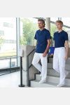 Fair produzierte Unisex Bundhose Jayden, Farbe: weiß (50% Baumwolle / 50% Polyester), Größe: M, Beinlänge: kurz