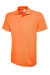 Unisex Poloshirt aus Mischgewebe, Farbe: Orange, Größe: XL