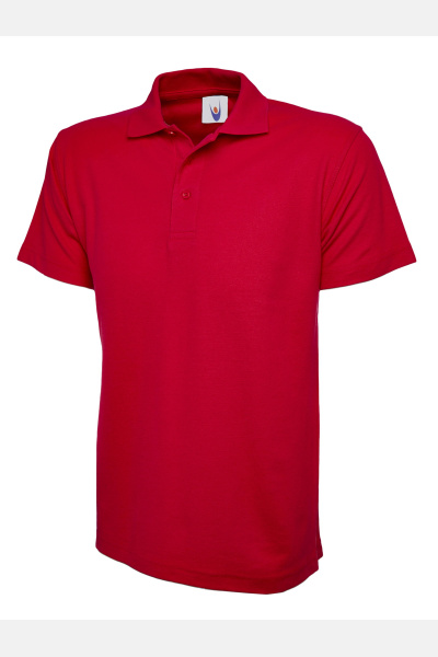 Unisex Poloshirt aus Mischgewebe, Farbe: Rot,...