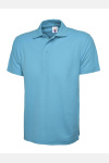 Unisex Poloshirt aus Mischgewebe, Farbe: Hellblau, Größe: 2XL