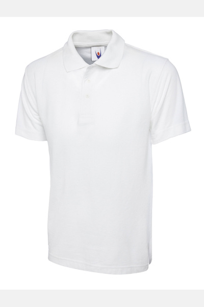 Unisex Poloshirt aus Mischgewebe, Farbe: Weiß,...