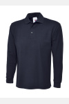 Longsleeve Poloshirt von Uneek, Farbe: Navy, Größe: XS