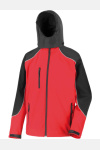 3-Lagen Kapuzen Softshell Jacke "Ice Fell" R118X von Result, Farbe: red/black, Größe: XL