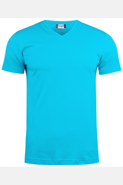 Unisex T-Shirt mit V-Ausschnitt turquoise XL
