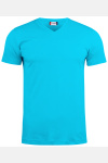 Unisex T-Shirt mit V-Ausschnitt turquoise XL