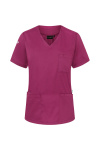 Damen Schlupfkasack mit V-Ausschnitt, Zertifikat: Made in Green & Grüner Knopf, Farbe: fuchsia, Größe: L