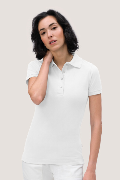 Poloshirt Bryna, tailliert geschnitten, Farbe: weiß, Größe: XS