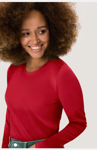 Langarmshirt Korvina, tailliert geschnitten, Farbe: rot,...