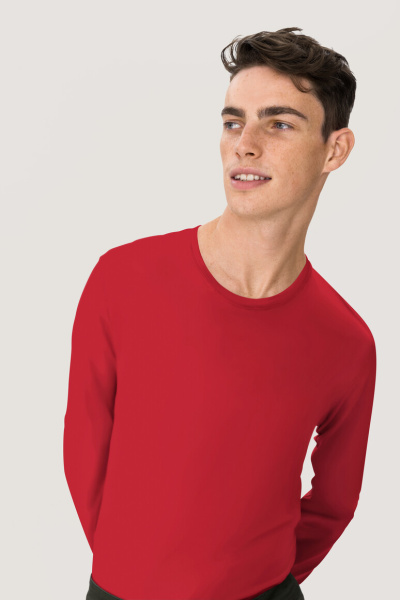 Langarmshirt Korvin, gerade geschnitten, Farbe: rot,...