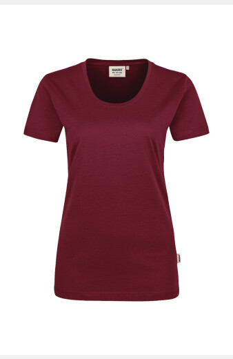 T-Shirt Emanuela, tailliert geschnitten, Farbe: bordeaux, Größe: XS