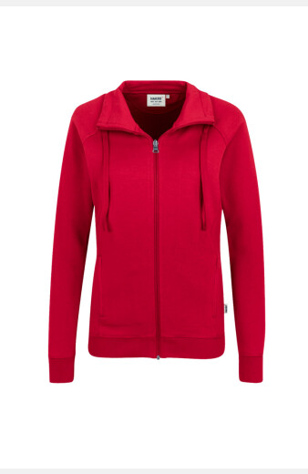 Sweatjacke Bea, tailliert geschnitten, Farbe: rot, Größe: XS