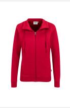 Sweatjacke Bea, tailliert geschnitten, Farbe: rot, Größe: XS