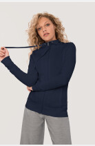 Sweatjacke Bea, tailliert geschnitten, Farbe: dunkelblau, Größe: XS