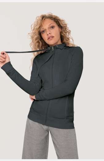 Sweatjacke Bea, tailliert geschnitten, Farbe: anthrazit, Größe: XS