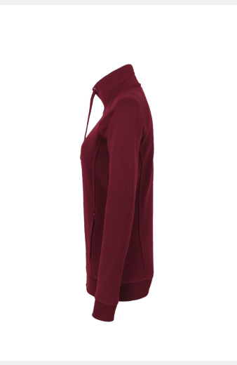 Sweatjacke Bea, tailliert geschnitten, Farbe: bordeaux, Größe: XS