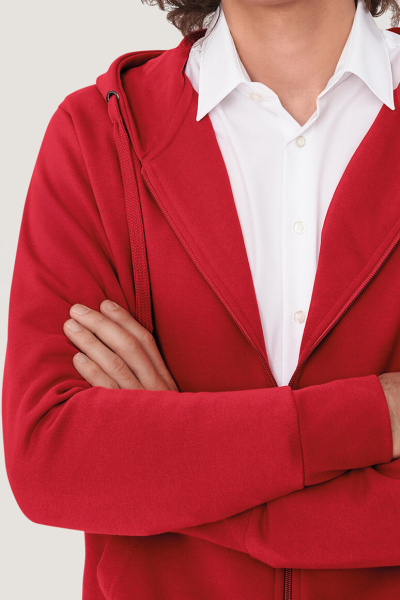 Sweatjacke Johannes, Farbe: rot, Größe: XS