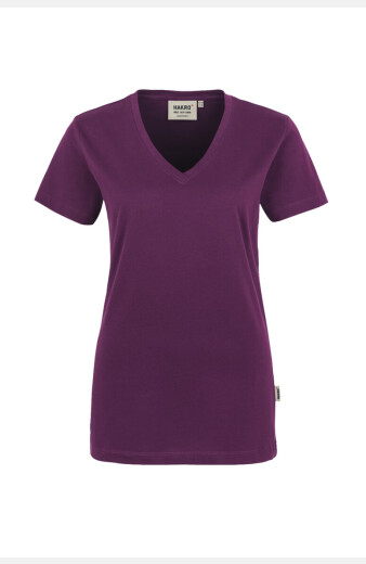 T-Shirt Marian , tailliert geschnitten, Farbe: aubergine, Größe: XS