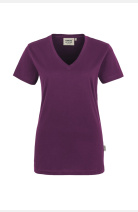 T-Shirt Marian , tailliert geschnitten, Farbe: aubergine, Größe: XS