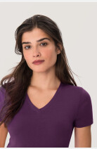 T-Shirt Seyla, tailliert geschnitten, Farbe: aubergine, Größe: XS