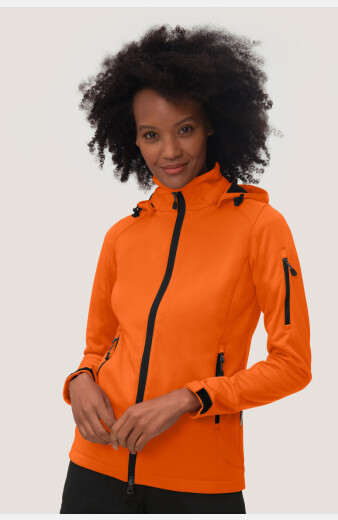 Softshelljacke Tonk, tailliert geschnitten, Farbe: orange, Größe: XS