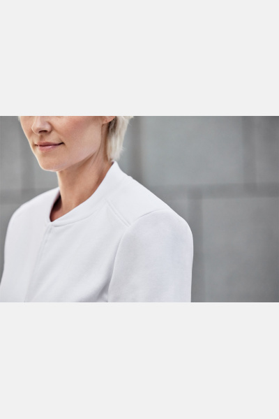 Sweatjacke Vireya, tailliert geschnitten, Farbe: weiß, Größe: XS