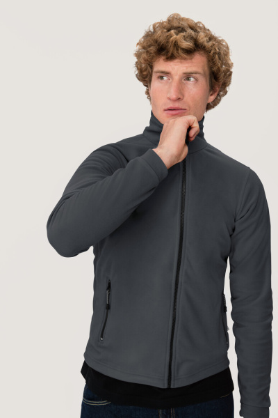 Fleecejacke Remy, gerade geschnitten, Farbe: anthrazit, Größe: 5XL