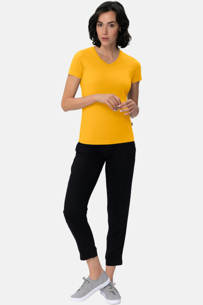 T-Shirt Arlisa, tailliert geschnitten, Farbe: gelb, Größe: L