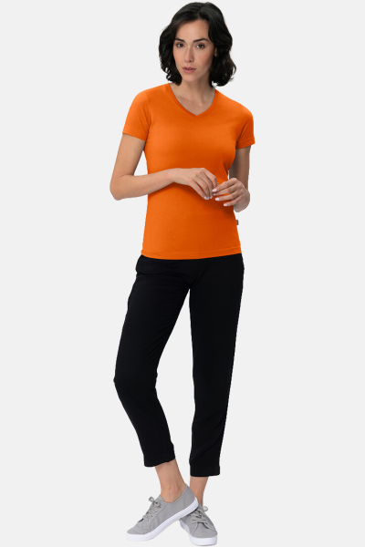 T-Shirt Arlisa, tailliert geschnitten, Farbe: orange, Größe: L