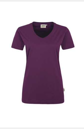 T-Shirt Kirsten, tailliert geschnitten, Farbe: aubergine, Größe: XS