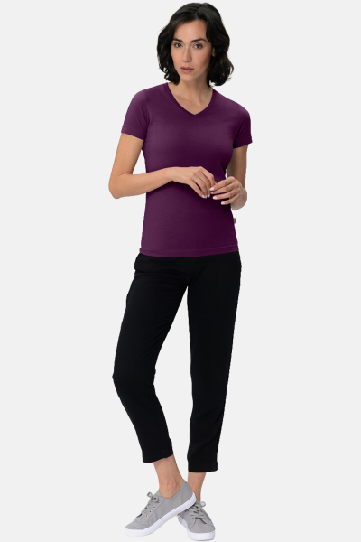 T-Shirt Arlisa, tailliert geschnitten, Farbe: aubergine, Größe: M