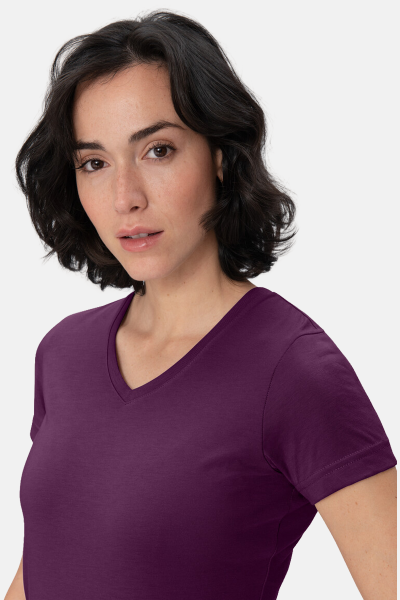 T-Shirt Arlisa, tailliert geschnitten, Farbe: aubergine, Größe: M