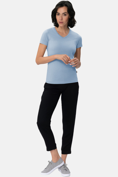 T-Shirt Arlisa, tailliert geschnitten, Farbe: hellblau,...