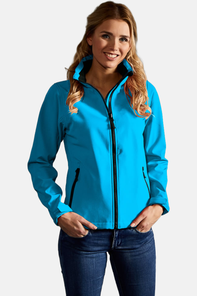 Softshelljacke Leria, tailliert geschnitten, Farbe: hellblau, Größe: XL