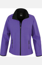 Softshell Jacke Tina, tailliert geschnitten, Farbe: lila/schwarz, Größe: L