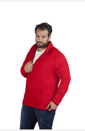 Fleece Jacke Robert, gerade geschnitten, Farbe: rot,...