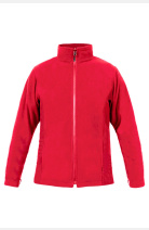 Fleece Jacke Robert, gerade geschnitten, Farbe: rot, Größe: M