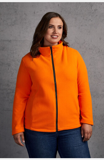 Fleece Jacke Roberta, tailliert geschnitten, Farbe: orange, Größe: S