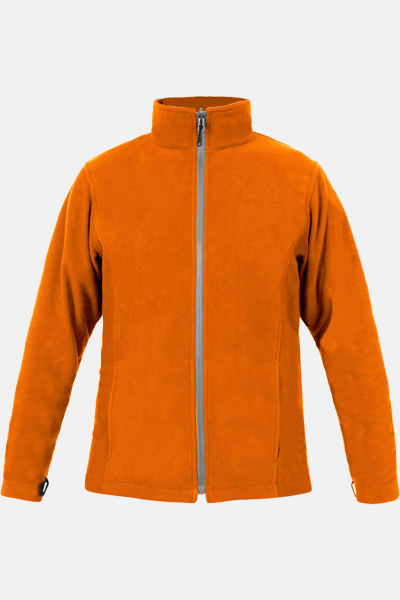 Fleece Jacke Lerio, gerade geschnitten, Farbe: orange,...